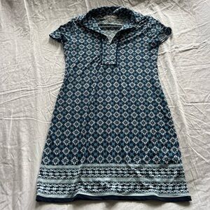 Max Studio Navy Geometric Mini Dress